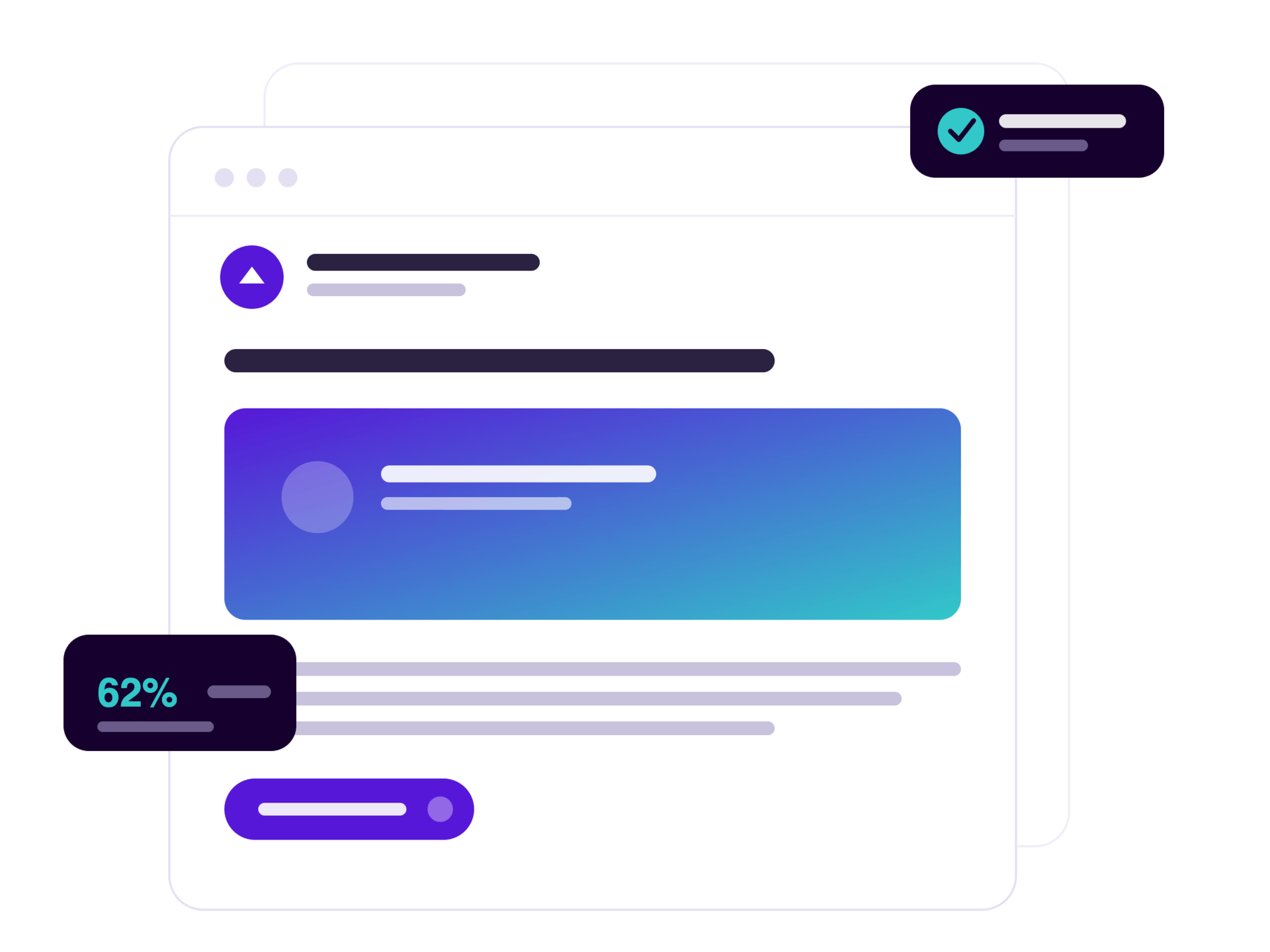 Nieuwsbrief e-mail mockup met open rate en verzonden-status