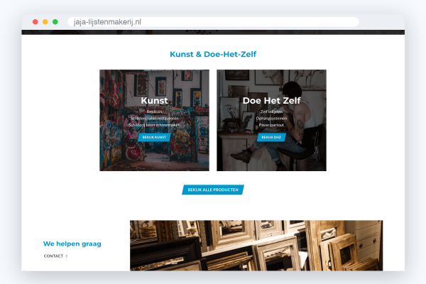 n2-jaja-b4 Website van J.A.J.A. Lijstenmakerij, schermafbeelding uit de klantcase