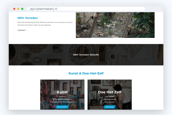 n2-jaja-b6-v3 Website van J.A.J.A. Lijstenmakerij, schermafbeelding uit de klantcase