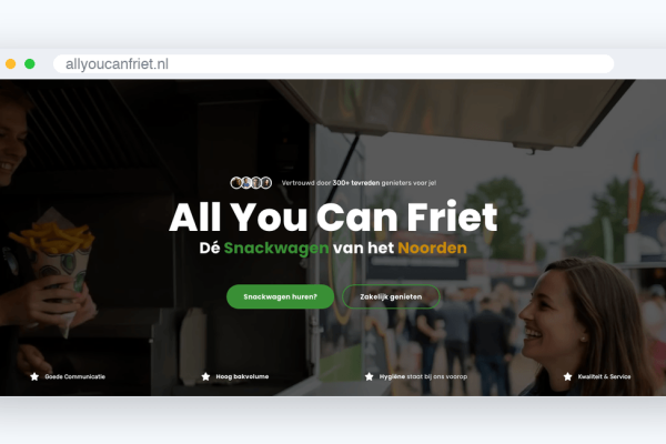 n5-ay-a Website van All You Can Friet, schermafbeelding uit de klantcase
