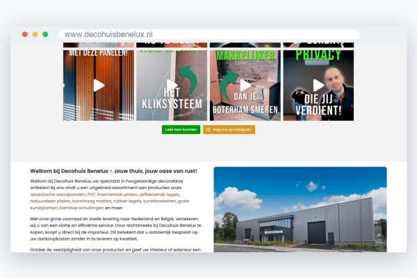 n5-dch-s2 Website van Decohuis Benelux, schermafbeelding uit de klantcase