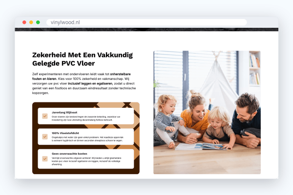 n5-vwd-s1 Website van Vinylwood, schermafbeelding uit de klantcase