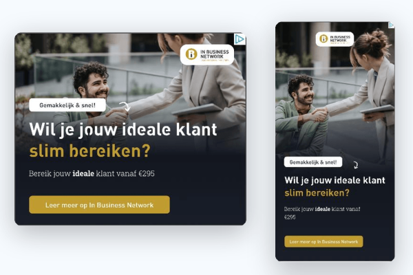 Displaybanner uit de campagne voor In Business Network