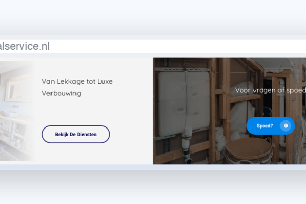 Twee ingangen op allintotaalservice.nl: verbouwing en spoed
