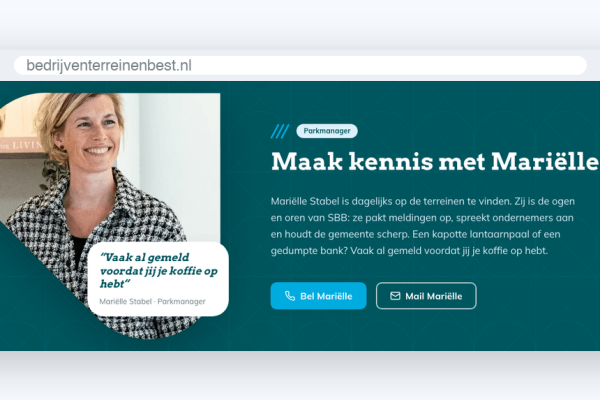 bedrijventerreinenbest parkmanager marielle Blok Maak kennis met Mariëlle, parkmanager, op bedrijventerreinenbest.nl