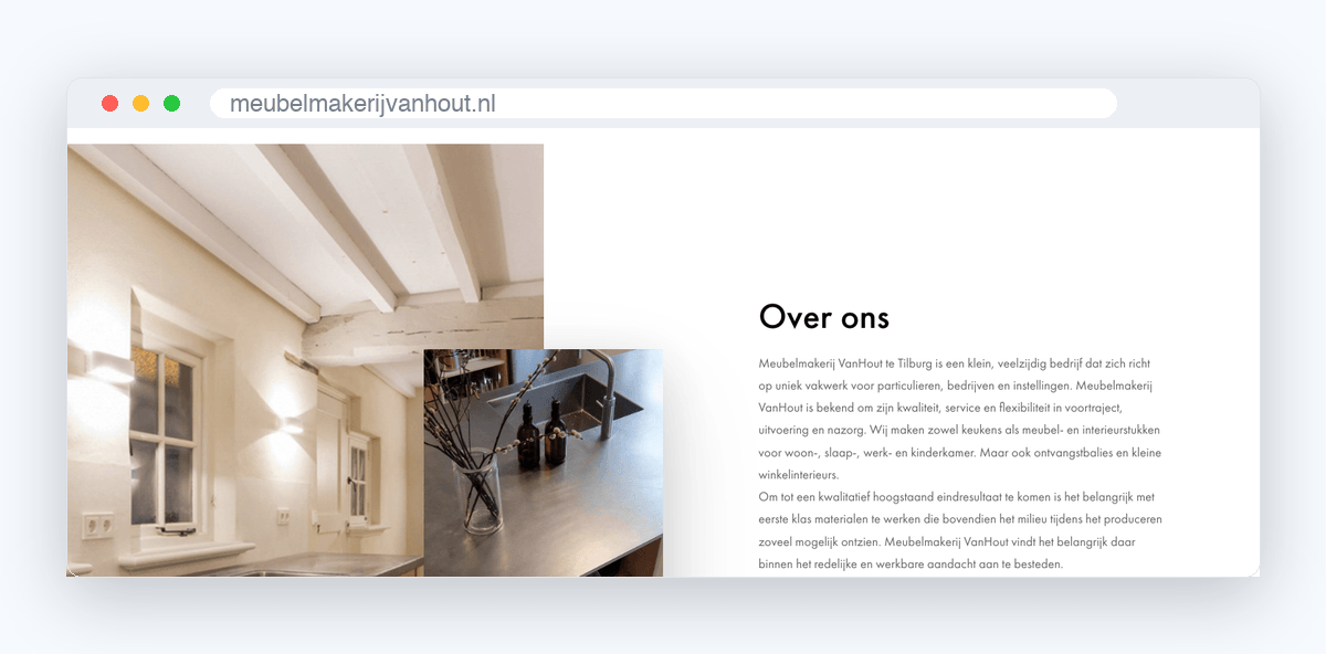 Blok Over ons op meubelmakerijvanhout.nl