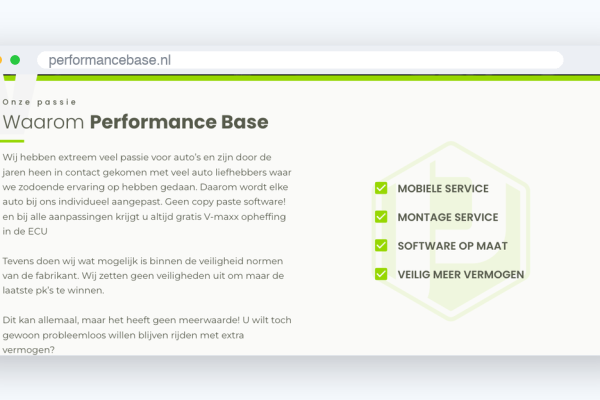 Blok Waarom Performance Base op performancebase.nl