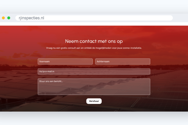 rji-blok-contact Website van RJ Inspecties, schermafbeelding uit de klantcase