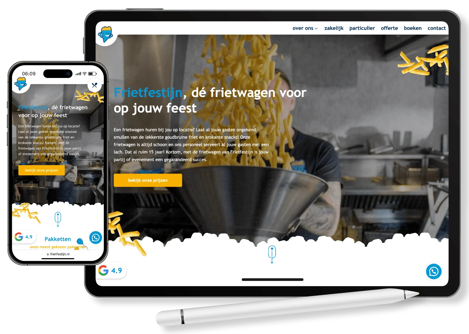 Frietfestijn - maatwerk wordpress website showcase