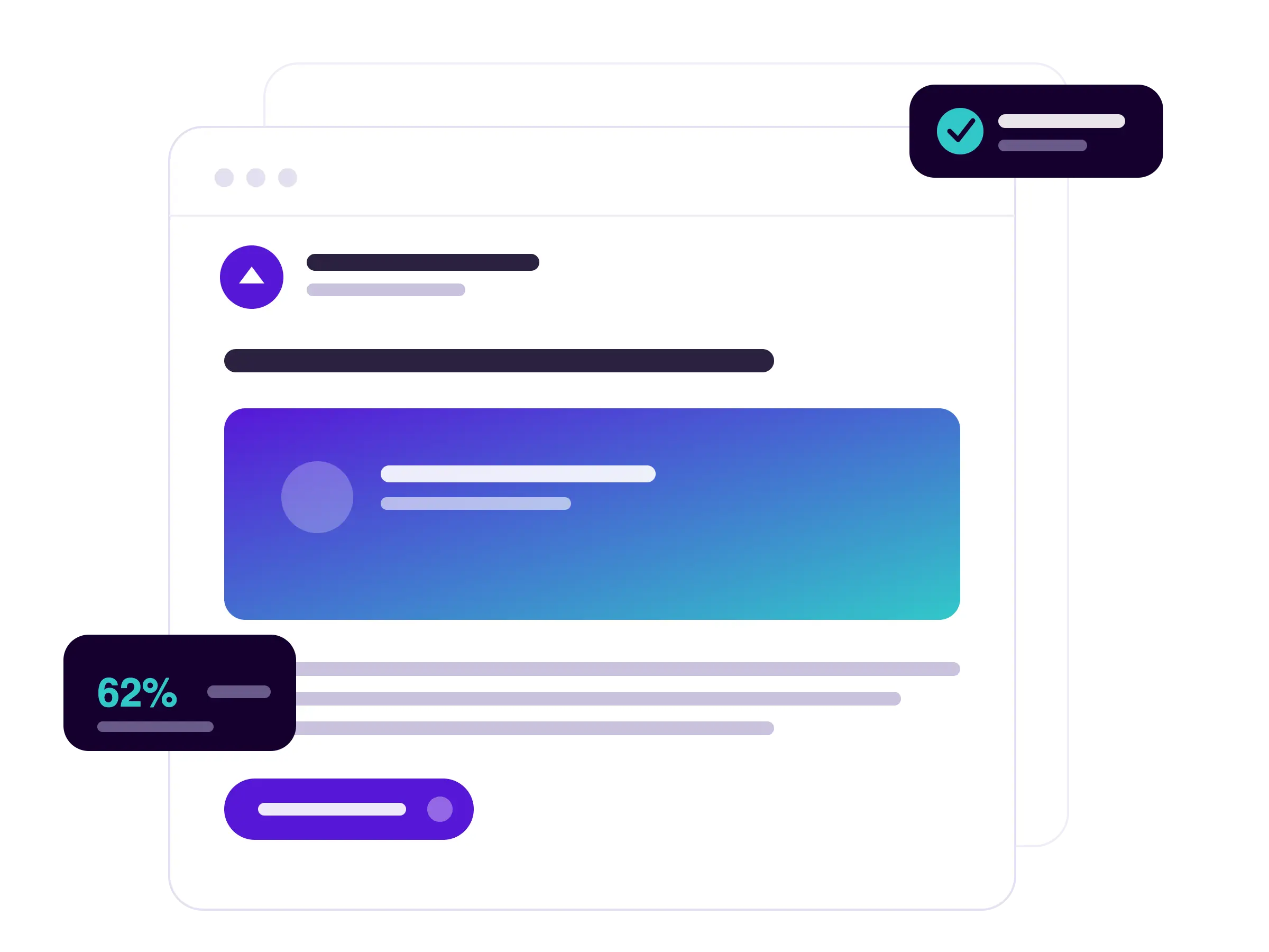Nieuwsbrief e-mail mockup met open rate en verzonden-status