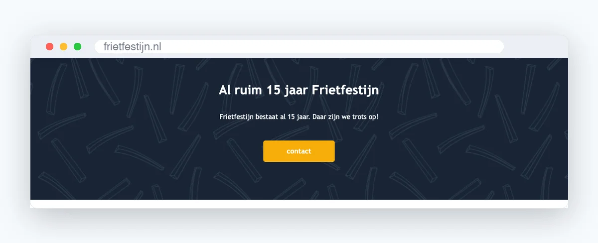 Blok Al ruim 15 jaar Frietfestijn op frietfestijn.nl